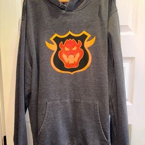 Super Nintendo World Sweatshirt Men 3XL Distressed Black Bowser Universal Studio